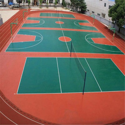 硅PU球场  硅pu网球场   羽毛球场