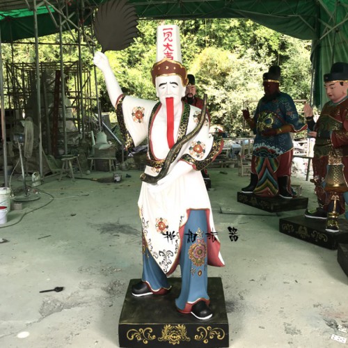 宫殿冥界地府文判官 黑白无常神像图片