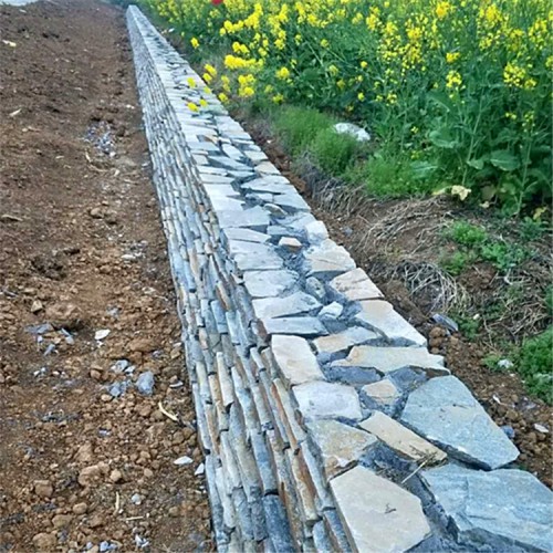 工厂直销浆砌片石垒墙石砌墙石灰色碎拼石灰色片石地铺片石