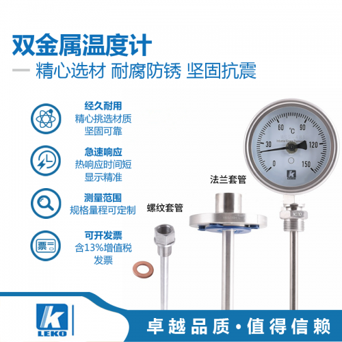 双金属温度计 WSS-411 温度表