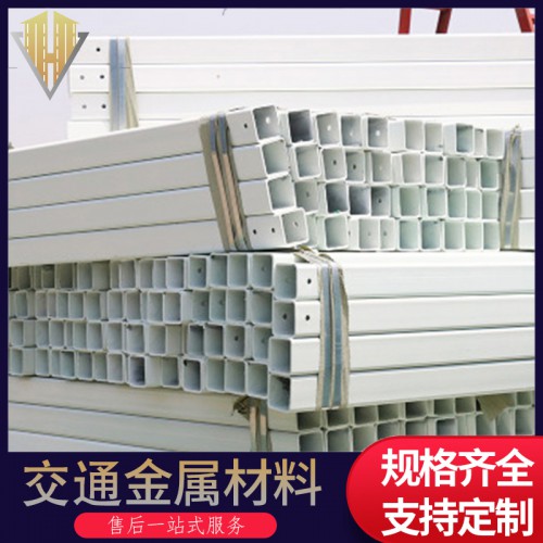 防撞击护栏板方形立柱 喷塑国标方形立柱