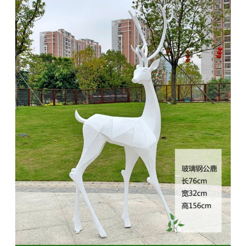 仿生鹿玻璃钢雕塑 卡通雕塑可定制