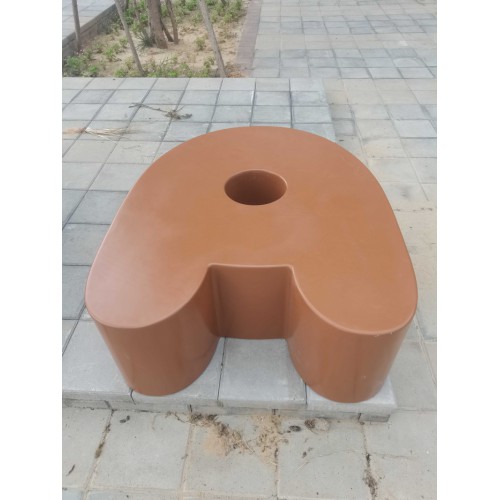 郑州玻璃钢座椅厂家可定制几何木纹座椅