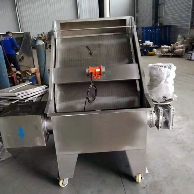 斜筛式固液分离机 水切式粪便脱水机 干湿分离机猪粪安装视频