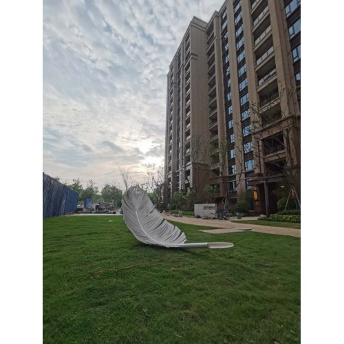 玻璃羽毛雕塑 园林装饰景观雕塑 可定制