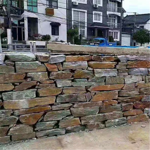 园林石材 路边垒墙石 地铺片石 外墙碎拼石不规则文化石