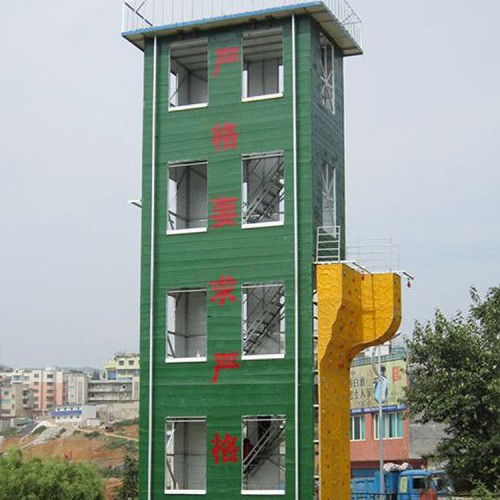 供应训练塔 军绿色钢结构消防训练塔 部队训练塔