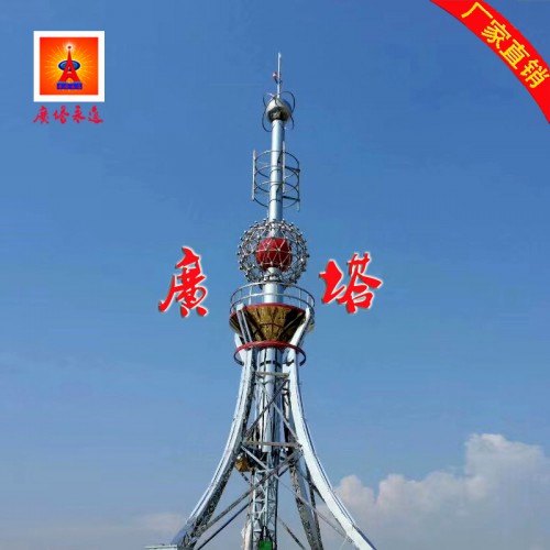 楼顶不锈钢工艺塔 18米装饰塔厂家