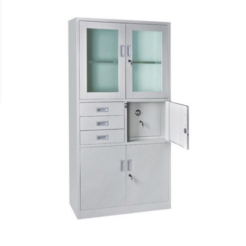 内置保险柜文件柜 偏三斗文件柜定制 铁皮柜厂家批发