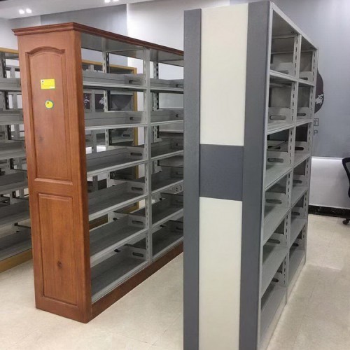 吉安移动书架 手摇密集书架 金属书架