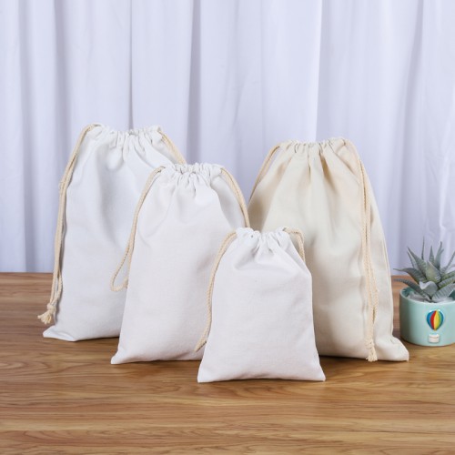 束口袋 白色棉布束口袋 环保束口袋