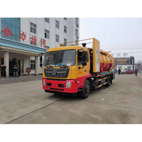 东风天锦15方清洗吸污车  淤泥清运车  市政抢修车
