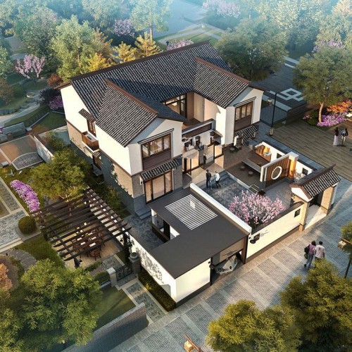 轻钢龙骨度假别墅 景区别墅