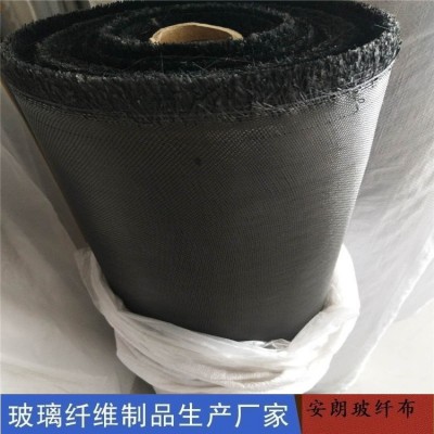 加厚涂层黑色玻璃纤维布 黑色涂层玻璃丝布