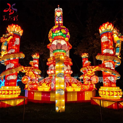 华亦彩景观装饰源头工厂节日节庆大型户外亮化装饰定制