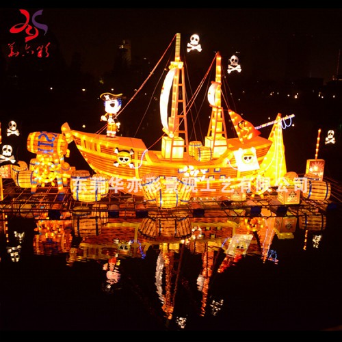 自贡花灯布艺灯笼五一劳动节大型户外节日灯会装饰灯笼