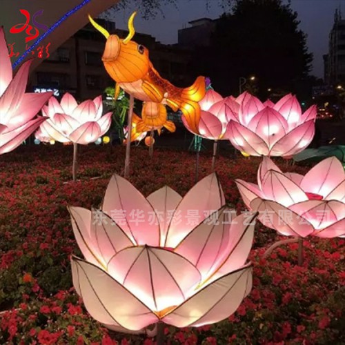 彩灯设计制作灯会公司2021牛年劳动节大型户外市政灯展方案