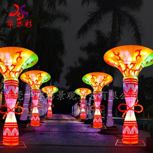 手工灯柱生命树造型花灯现货劳动节端午节装饰彩灯