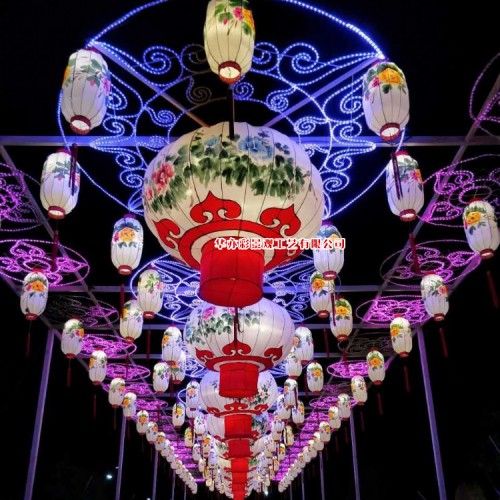 东莞彩灯灯会制作工厂劳动节现货灯组花灯直销