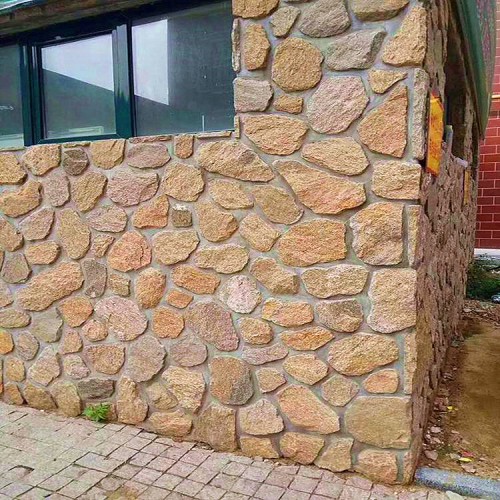 3公分贴墙碎拼片石 铺路石