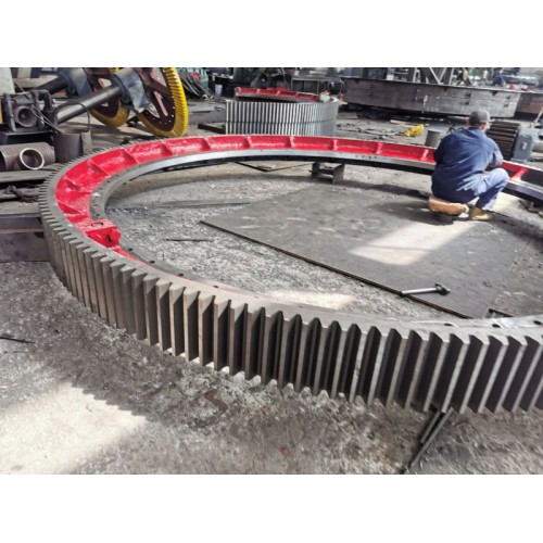 2.5米2.8米菱铁矿回转窑大齿轮，42CRMO厂家配件