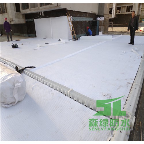 PED14高分子防护异形排水片自粘土工布