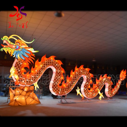 中国龙造型花灯自贡手工彩灯工艺景区公园广场装饰摆件