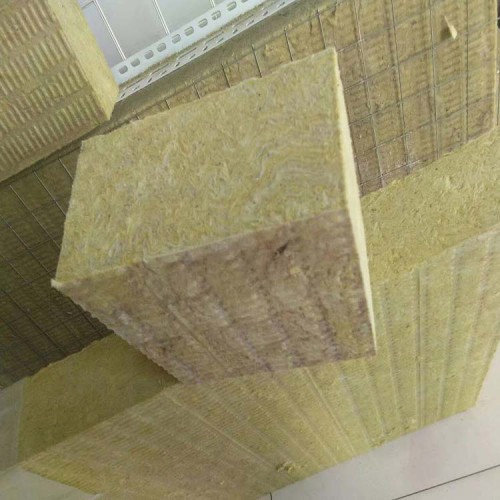 岩棉复合板 钢网插丝岩棉板