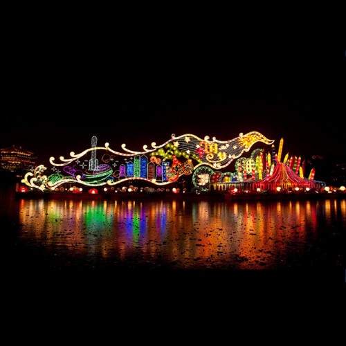 端午节节日装饰灯会彩灯定制龙舟龙船制作发光装饰