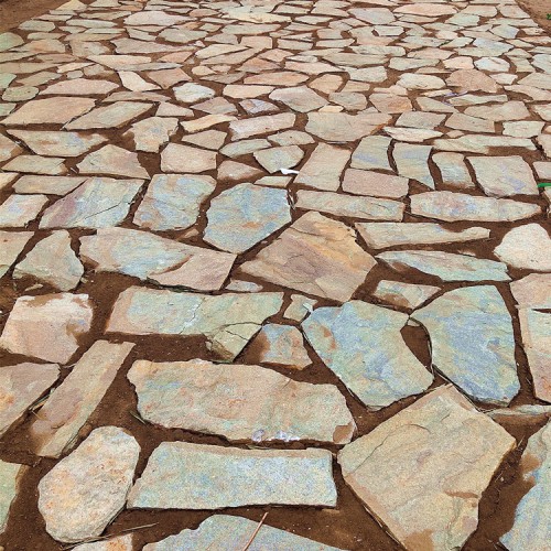 浆砌片石 垒墙石 园林3-5公分厚的地铺碎拼片石