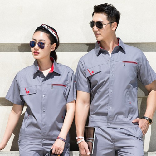 短袖纯棉工作服