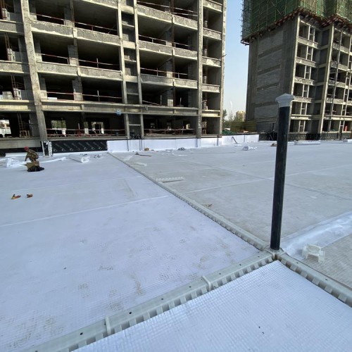 渗排水防护回用系统 高分子异型片自粘土工布