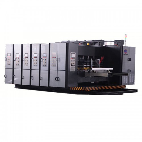 前缘式高速水墨瓦楞纸板印刷开槽粘箱一体联动线