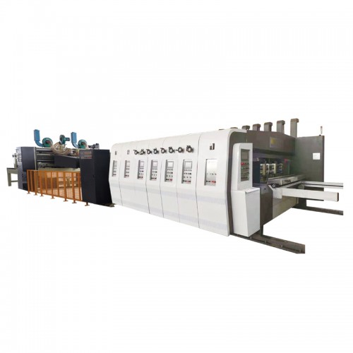 全自动高速水墨印刷开槽模切（粘箱、钉箱）打包一体联动线