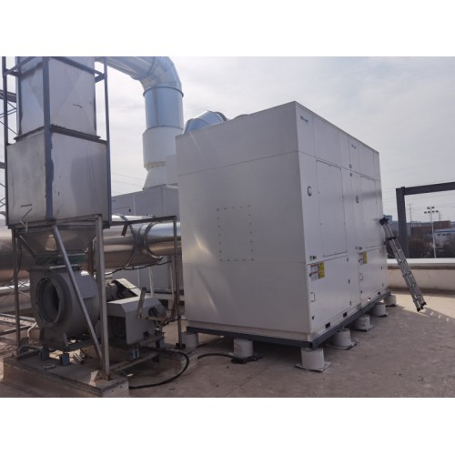 美蓝环保供应西安联合电子现场案例  车间集中除尘