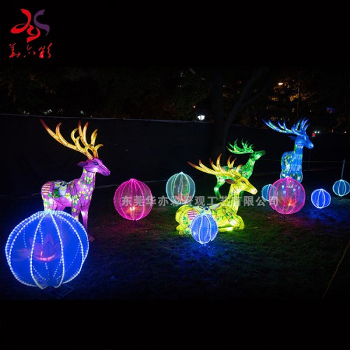 自贡花灯制作工厂灯展灯会制作公司100周年灯会定制