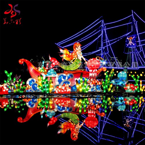 华亦彩自贡大型灯会工程定制厂家中秋节彩灯花灯定制图纸设计