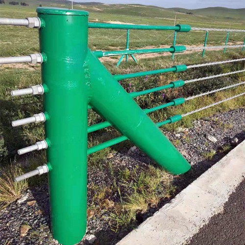 缆索护栏 柔性缆索护栏 景区钢丝绳索护栏网