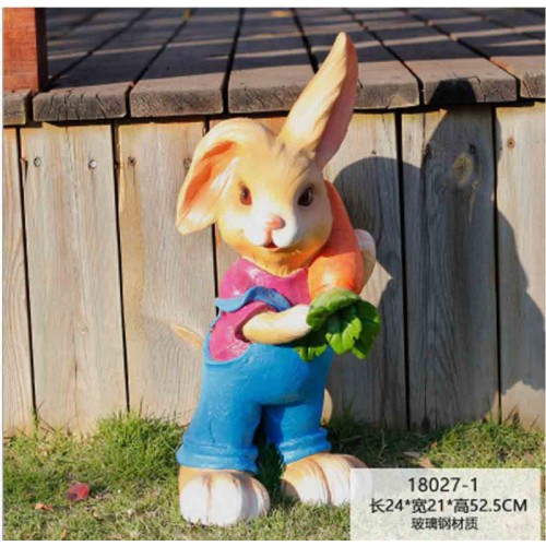 卡通人物兔子  不锈钢雕塑 园林玻璃钢雕塑 玻璃钢雕塑可定制