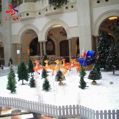 人造雪景商业美称室内仿真雪景布置装饰东莞源头工厂