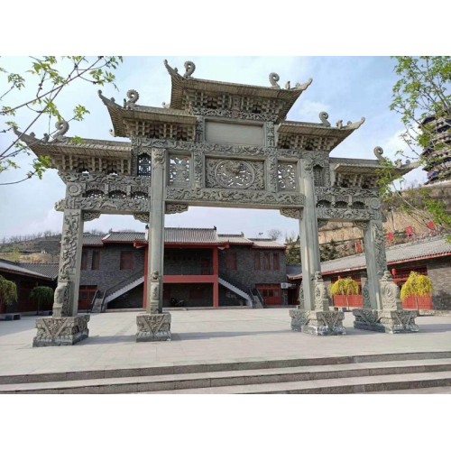 大理石景区石牌坊 景观石牌坊 农村路口石牌坊