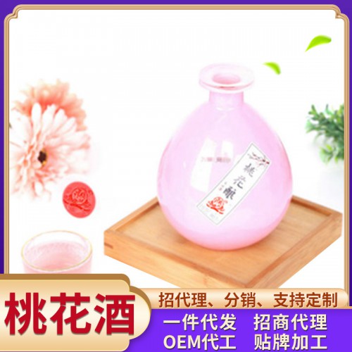 果酒桃花酒  OEM定制厂家直供白桃花酒果酒 定制包装