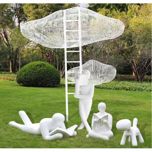 不锈钢云朵雕塑