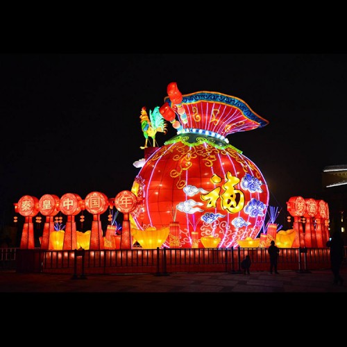 自贡花灯手工灯笼华亦彩传统彩灯定制厂家节日装饰花灯制作
