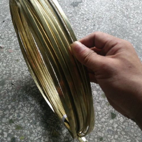 发H62/H65/H70黄铜插头线拉链黄铜扁线光亮黄铜线