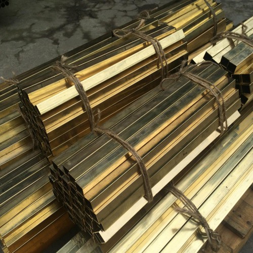 优质国标黄铜扁管装饰用黄铜四方管H65精密铜管切割加工