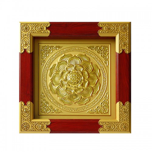 Y佛堂彩绘吊顶 仿古装饰吊顶 铝合金材质