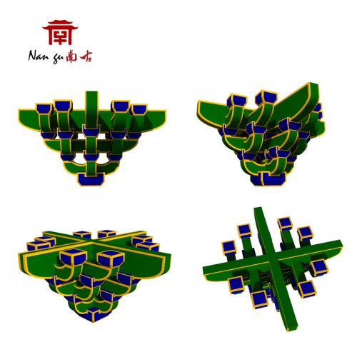 铝合金斗拱安装轻便 特殊定制金属斗拱