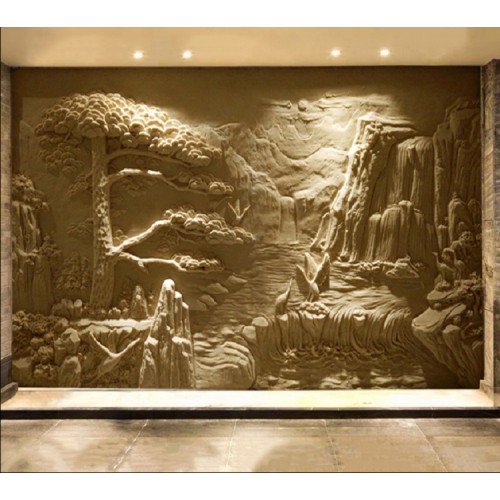 定制砂岩浮雕背景墙玻璃钢仿铜雕塑欧式中式外墙酒店别墅壁画