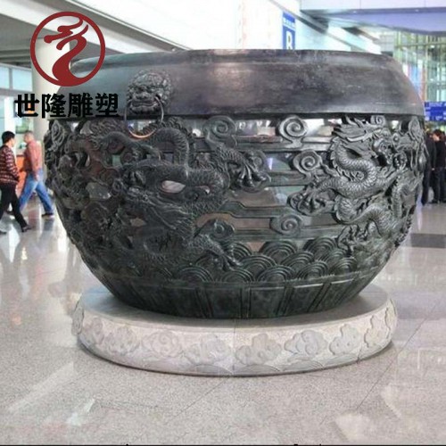 铜雕 铜缸雕塑 庭院铜水缸